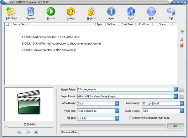 Allok MPEG4 Converter(视频转换工具)