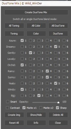 DuoTone Mix(双色调混合调色PS面板)