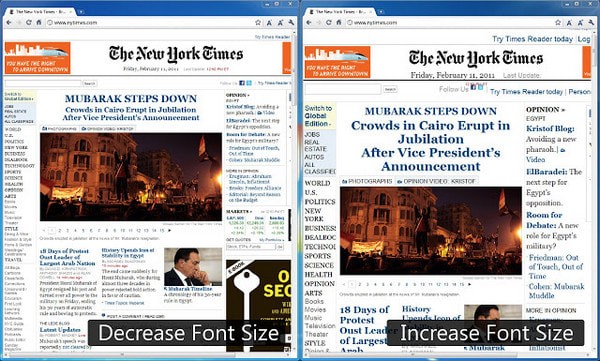 Chrome Font Size Increase插件
