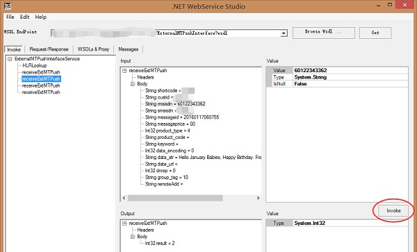 .net webservice studio